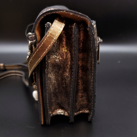 🎁🔥Patricia Nash Metallic Exotic Lizard Lanza - Picture 8 of 14